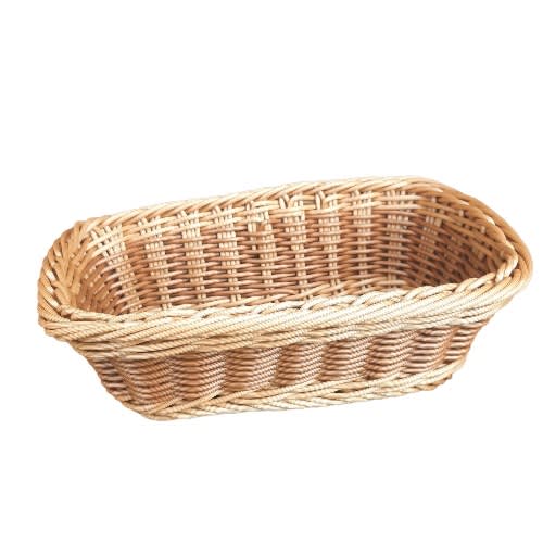 Poly-wicker Multipurpose Display & Serving Mini Basket - 8x5x2.8 inches
