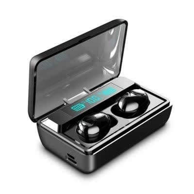 T8 Tws Wireless Bluetooth Buds With Digital Led Display & 2000mAh Mobile Powerbank - Black