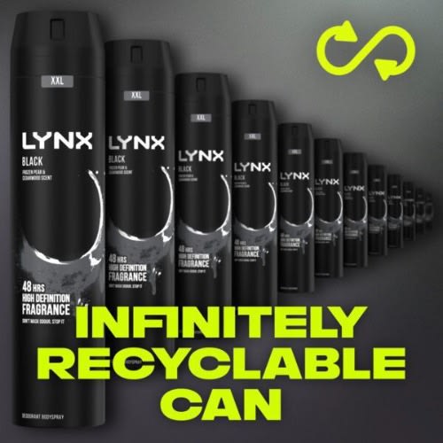 Black Body Spray Deodorant 250ml