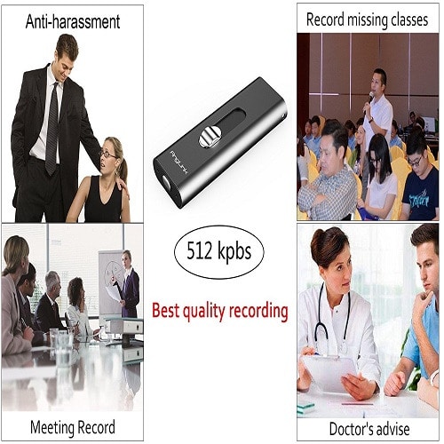 Digital Voice Activated USB Sound Recorder with 2 USB Ports & Microphone