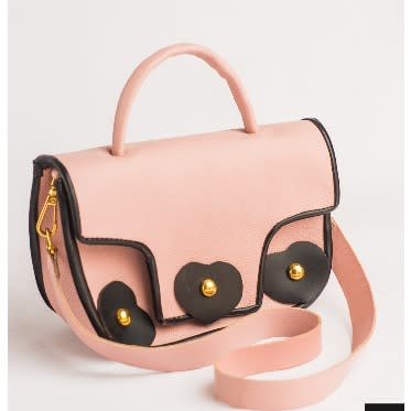 Leather Bag - Pink - medium