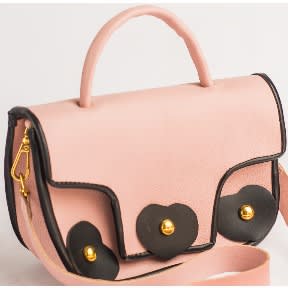 Leather Bag - Pink - medium