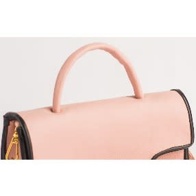 Leather Bag - Pink - medium