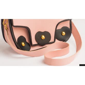 Leather Bag - Pink - medium