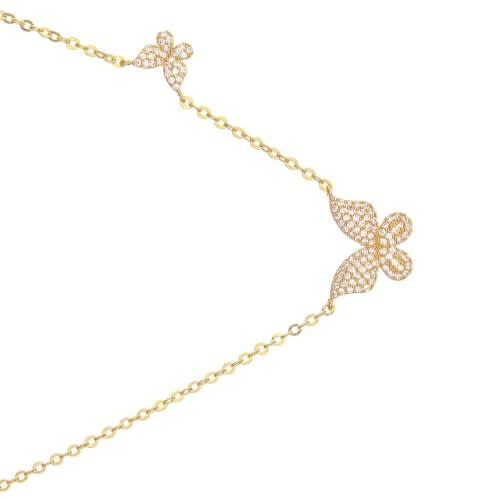 Fashion Butterfly  Pendant Necklace- Gold