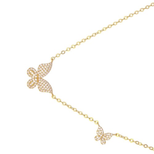 Fashion Butterfly  Pendant Necklace- Gold