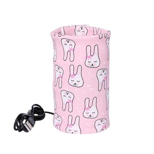 Usb Baby Milk Warmer Insulated Bag Portable Travel Cotton Printed Cup Warmer