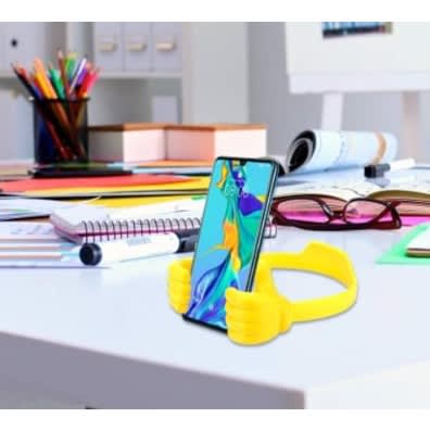 Adjustable Thumb Up Mobile Phone /tablet Stand Holder -yellow