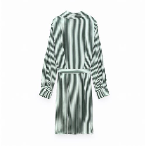 Belted Satin Effect Shirt