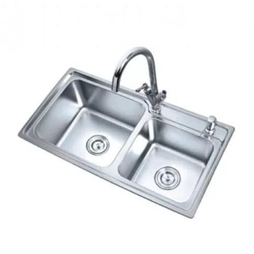 Kitchen Sink With Soap Dispenser - Silver