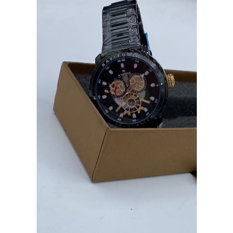 Stainless Steel Chronograph Men’s Wrist Watch - Black