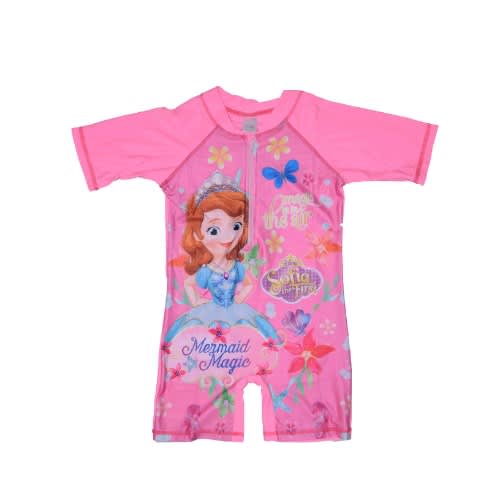 Girls Swimming Costume - Pink Multi