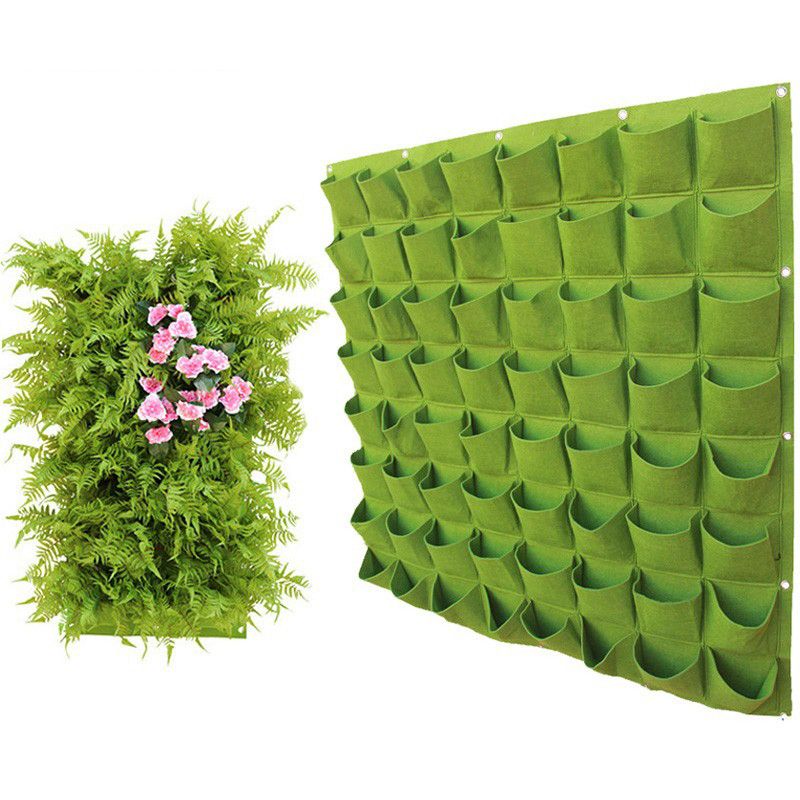 Wall Hanging Planting Bags Vertical Grow Wall-mounted Planters Flower Bag Pots Vegetables Plant Garden Outdoor Indoor Hangers