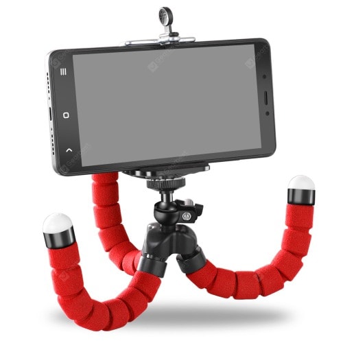 Flexible Octopus Phone Holder Tripods - Red
