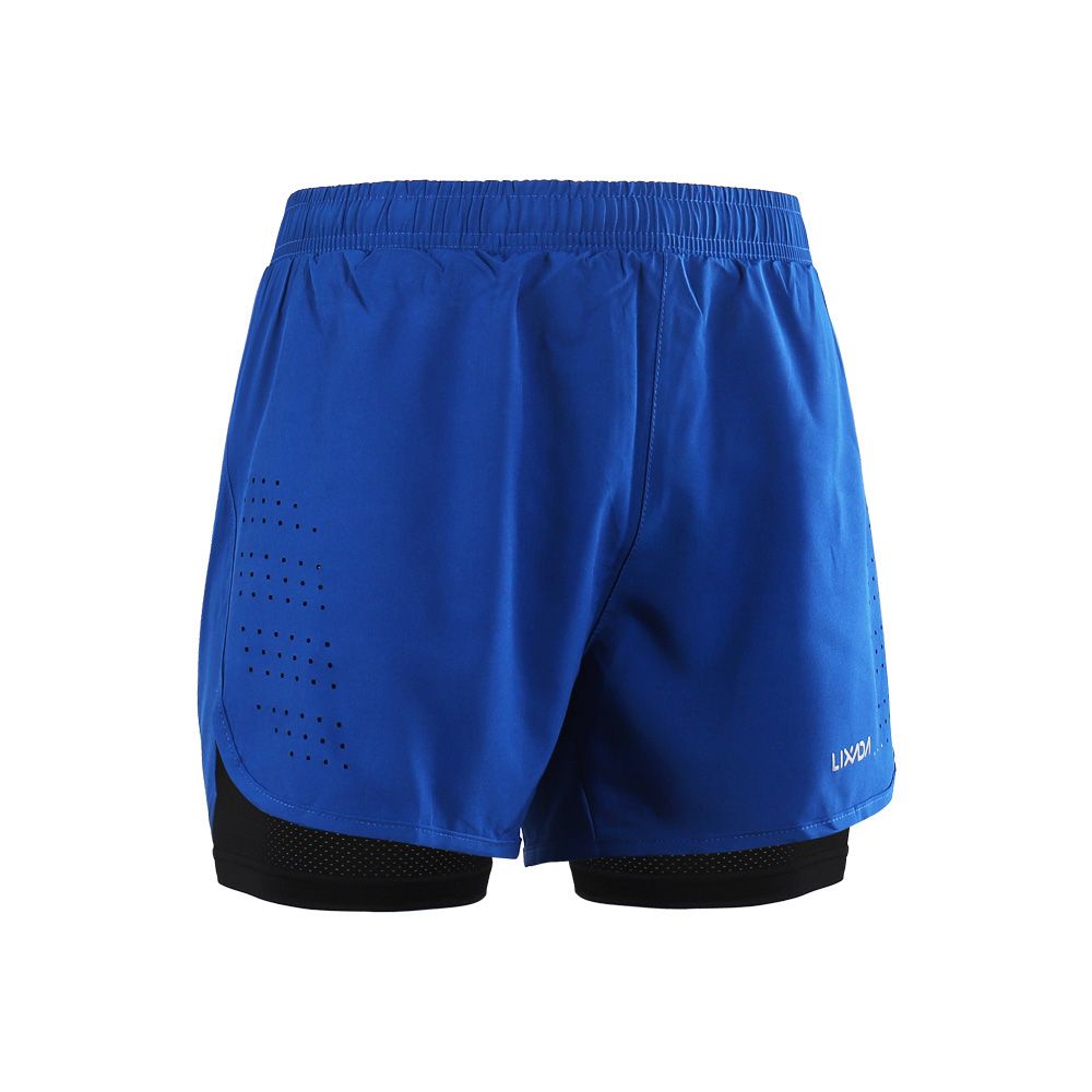 Men's Running Shorts Quick Dry Breathable With Liner - Blue