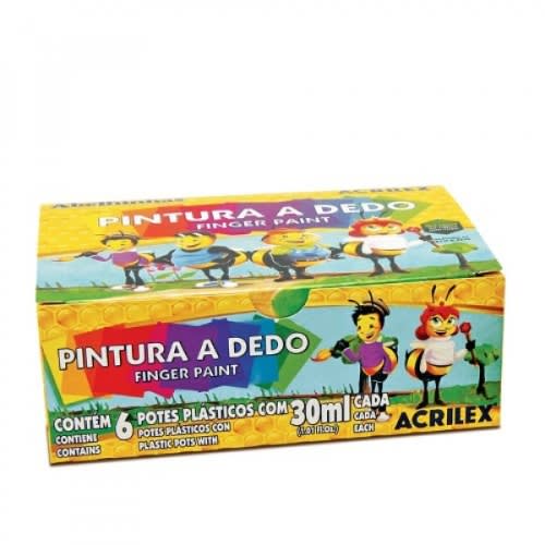 Finger Paint Set Of 6 Colors - 30ml