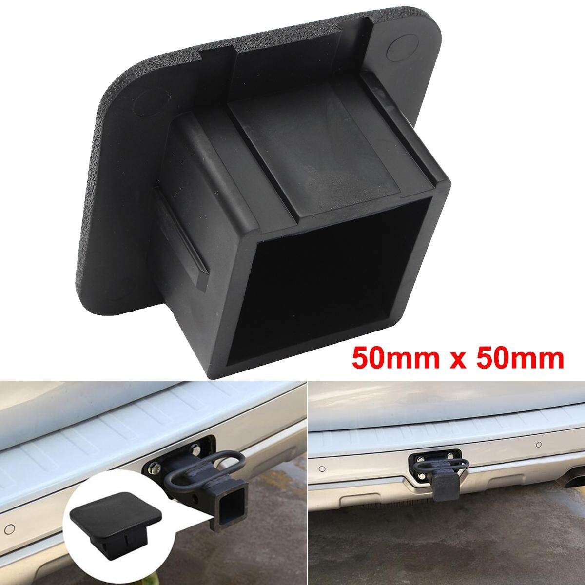 1 Pcs 2inch Hitch Receiver Cover Tralier Hauling Towing Cover Black Rubber Square
