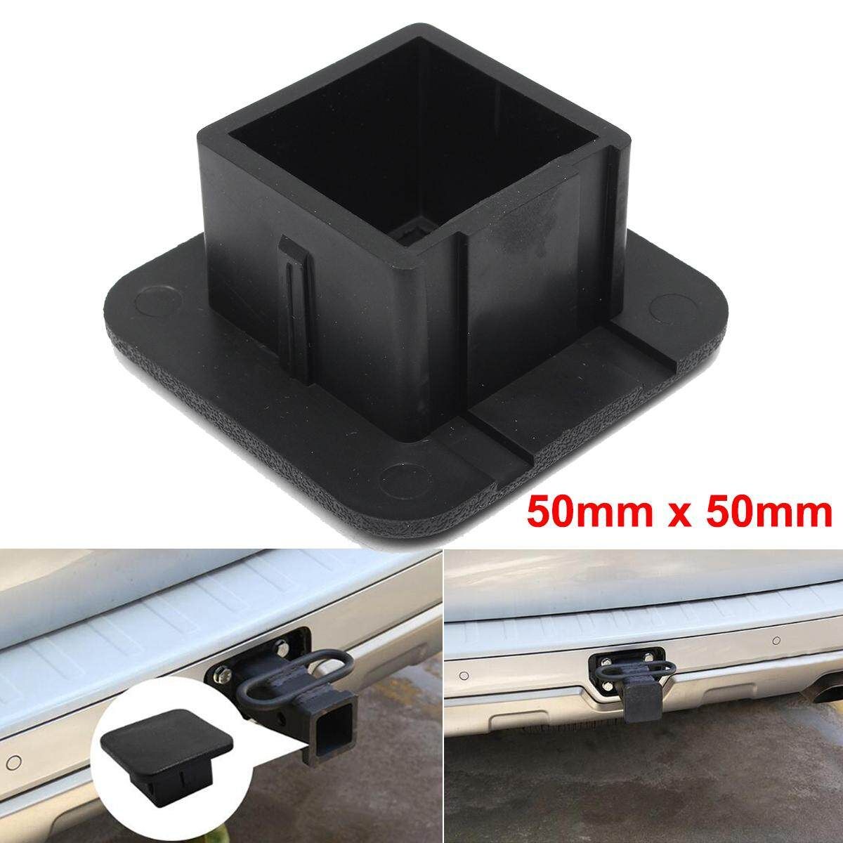 1 Pcs 2inch Hitch Receiver Cover Tralier Hauling Towing Cover Black Rubber Square