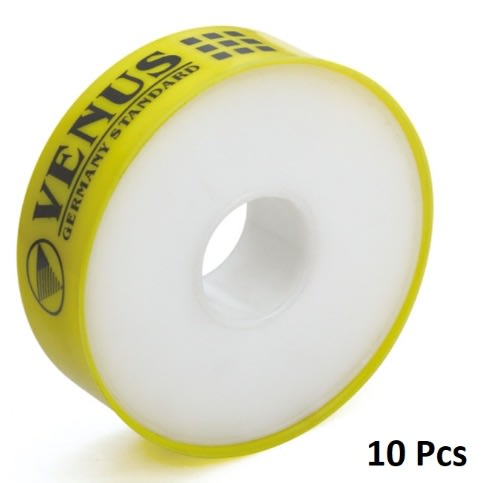 100% P.T.F.E Teflon Thread Tape - 19mmx40mx0.60g/Cm³ - 10 Pieces
