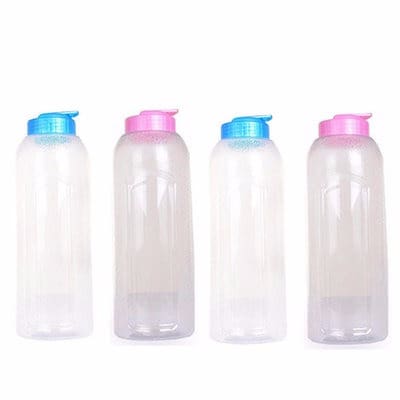 Transparent Water Bottle - Set of 4 - Multicolour
