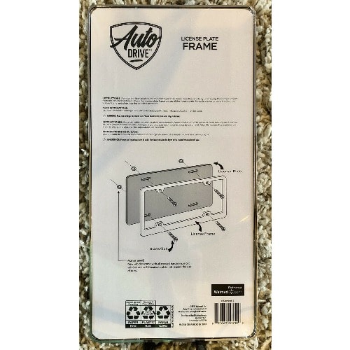 Auto Drive License Plate Frame - “Splattered Pinks” Design -  13.25 X 6"