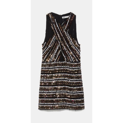 Sequin Wrap Dress