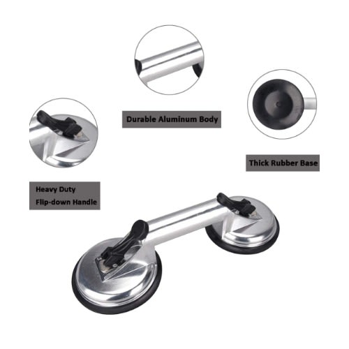 Suction Cup - Aluminum Heavy Duty Vacuum Lifter For Moving Glass - Window - Tiles - Mirror