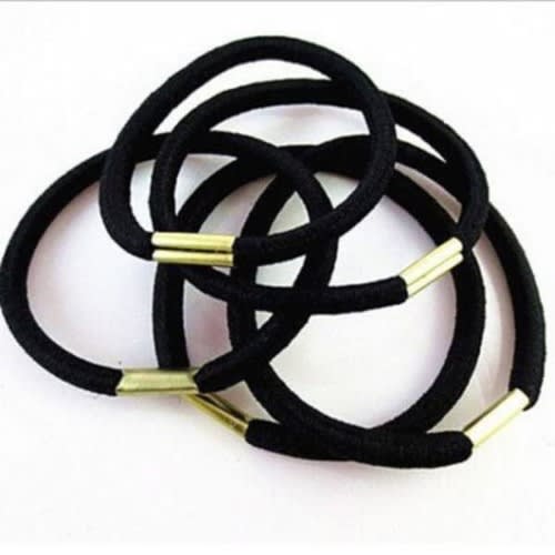 Elastic Hair Band - Black - 10 Pieces