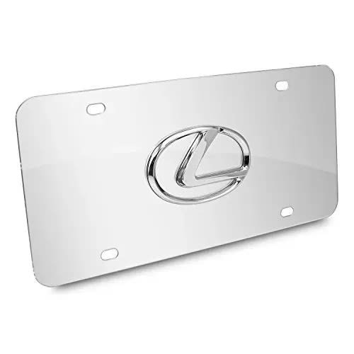 Honda Chrome Stainless Steel License Plate - 3d