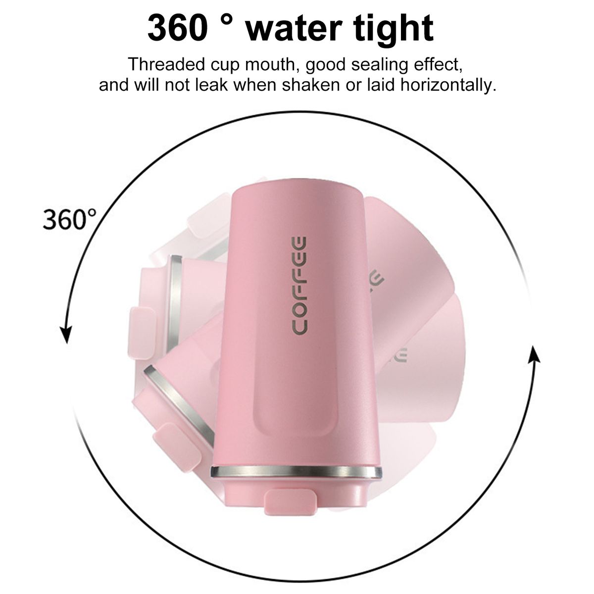 380ml Vacuum Insulated Coffee Cup Portable Stainless Steel
