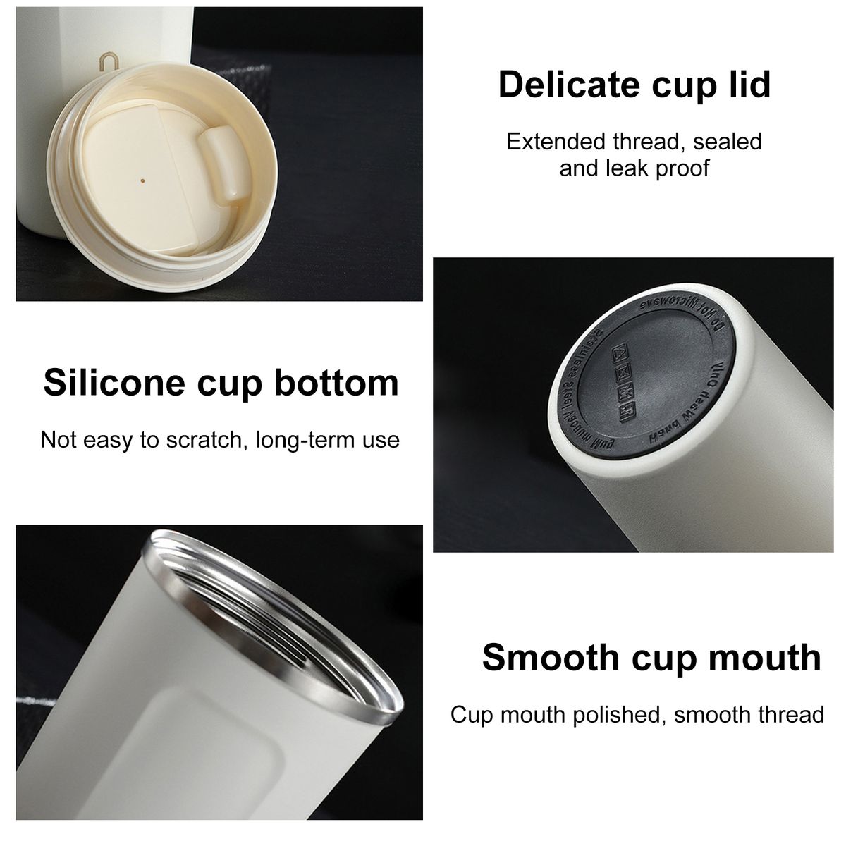 380ml Vacuum Insulated Coffee Cup Portable Stainless Steel