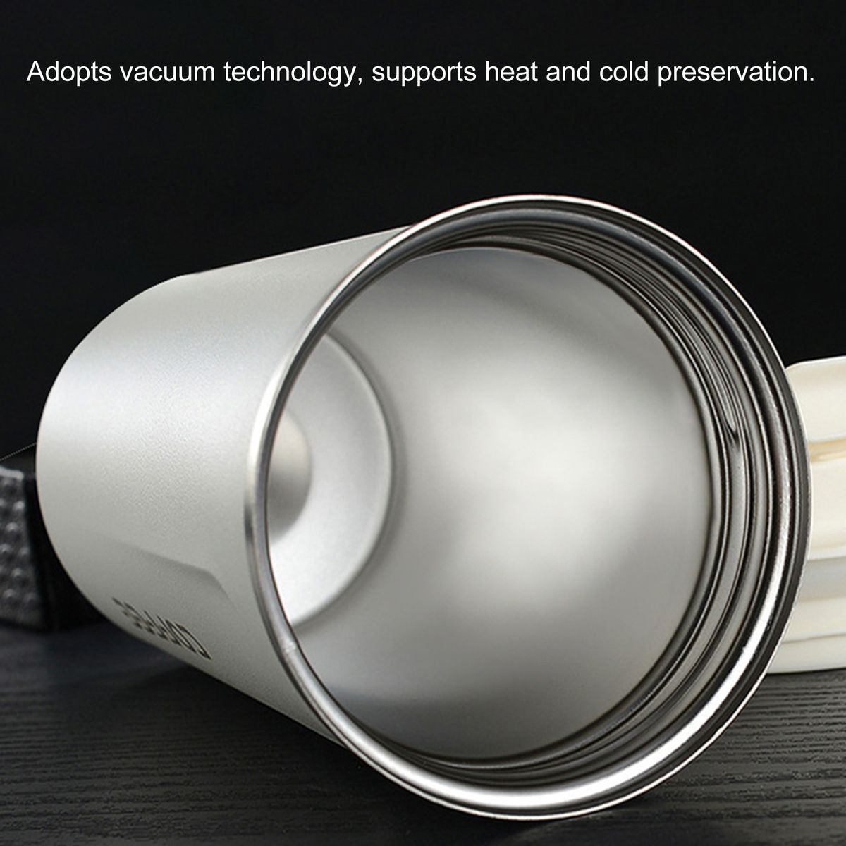 380ml Vacuum Insulated Coffee Cup Portable Stainless Steel