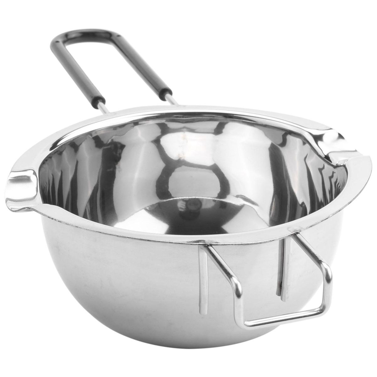 2-Pack Stainless Steel Double Boiler, Heat-Resistant Handle for Chocolate, Butter, Cheese, Caramel and Candy- Steel Melting Pot, 2 Cup Capacity, Universal Pad