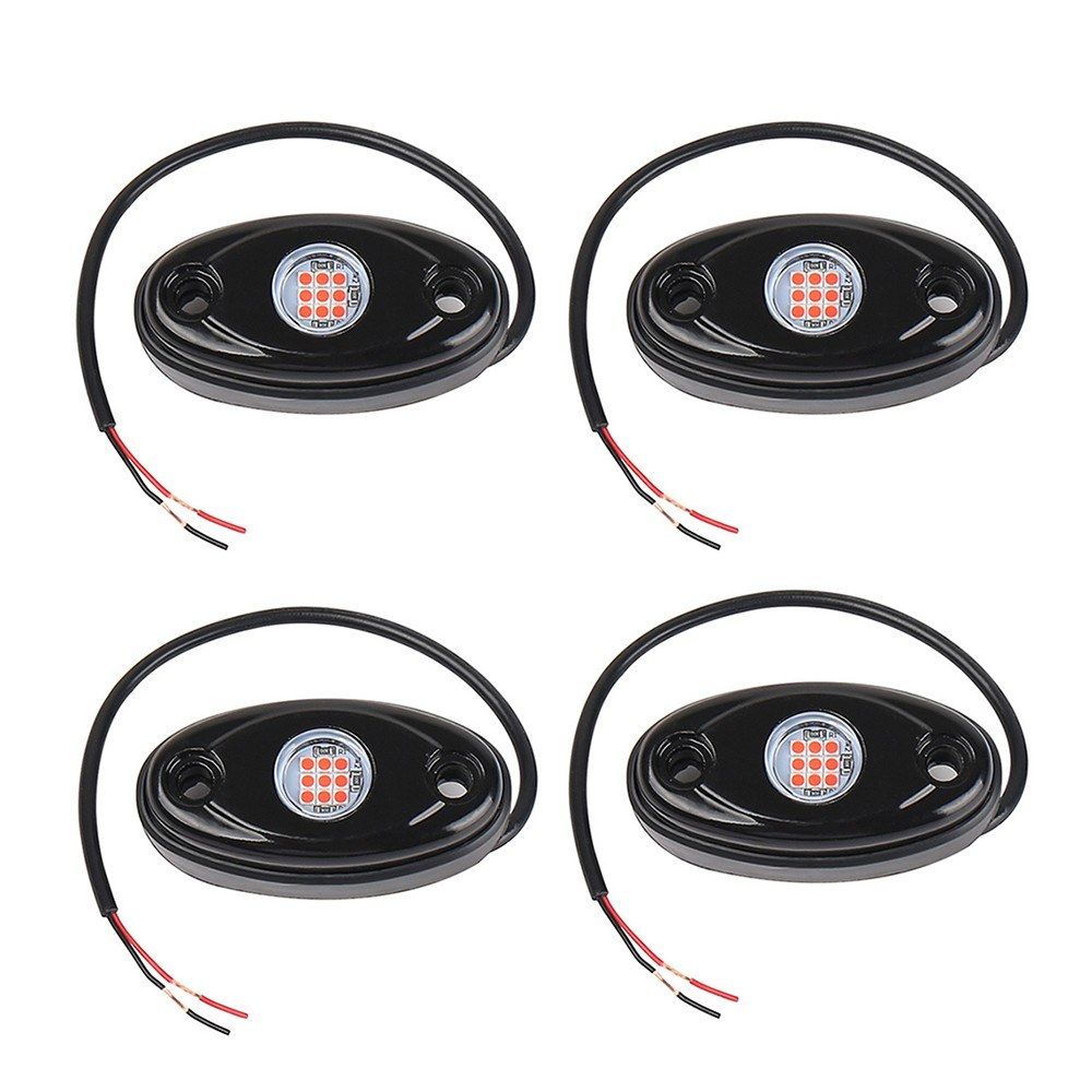 4Pcs Rock Lights 4-Pod For JEEP Offroad Truck UTV ATV Boat
