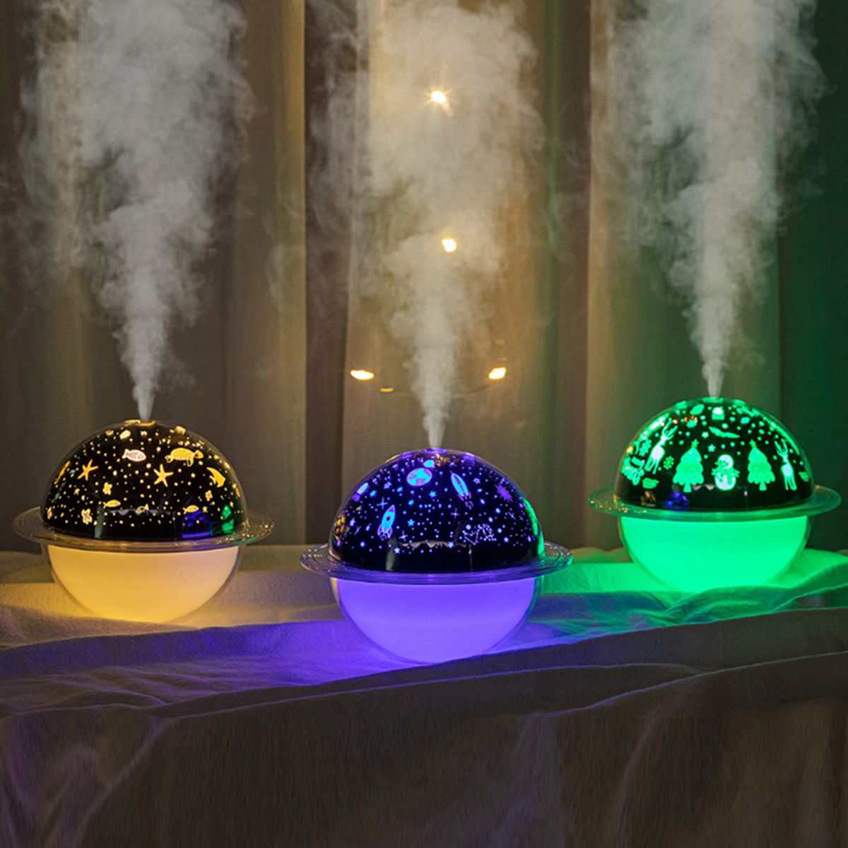 Projector Lamp Humidifier USB Desktop Night Light Air