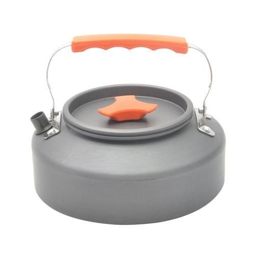 Outdoor Portable Coffee Pot Camping Teapot Kettle Mountaineering Camping Picnic Aluminum Pot Hanging Pot  1.1L