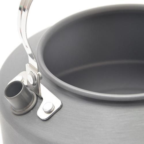 Outdoor Portable Coffee Pot Camping Teapot Kettle Mountaineering Camping Picnic Aluminum Pot Hanging Pot  1.1L