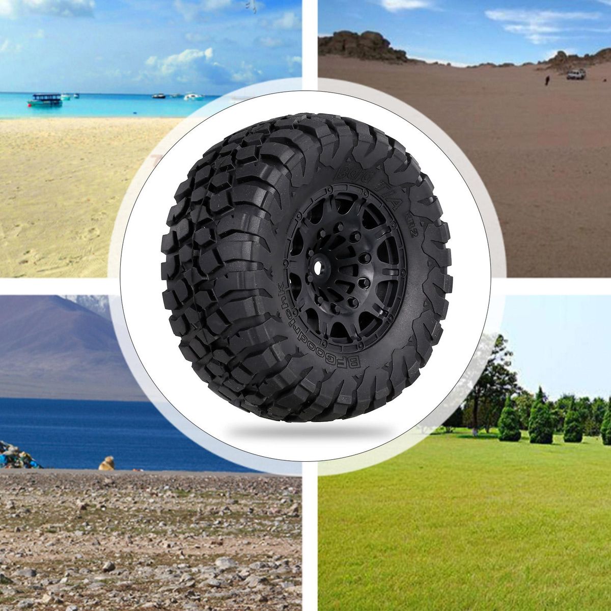 4 pcs 110mm 1/10  RC Car Truck Short Course Truck Off-road Vehicle Tyres RC Wheel Compatible with Traxxas HSP Tamiya HPI Kyosho RC Car