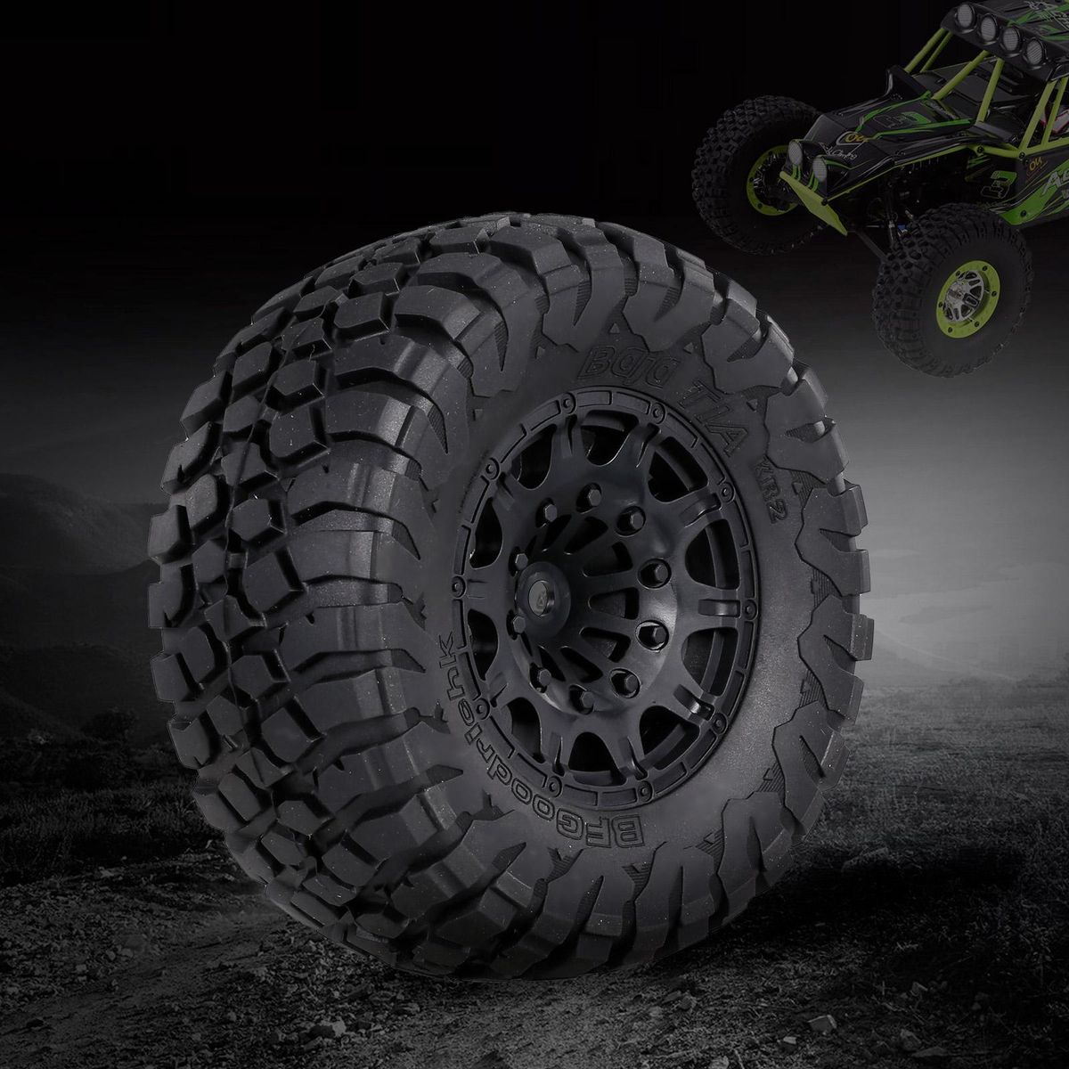 4 pcs 110mm 1/10  RC Car Truck Short Course Truck Off-road Vehicle Tyres RC Wheel Compatible with Traxxas HSP Tamiya HPI Kyosho RC Car