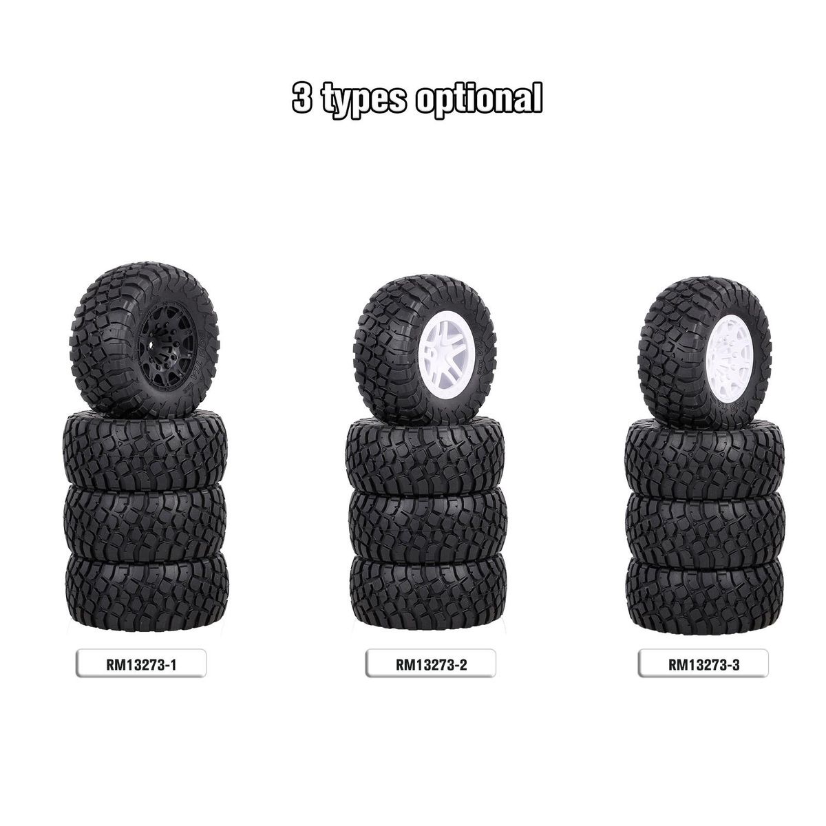 4 pcs 110mm 1/10  RC Car Truck Short Course Truck Off-road Vehicle Tyres RC Wheel Compatible with Traxxas HSP Tamiya HPI Kyosho RC Car