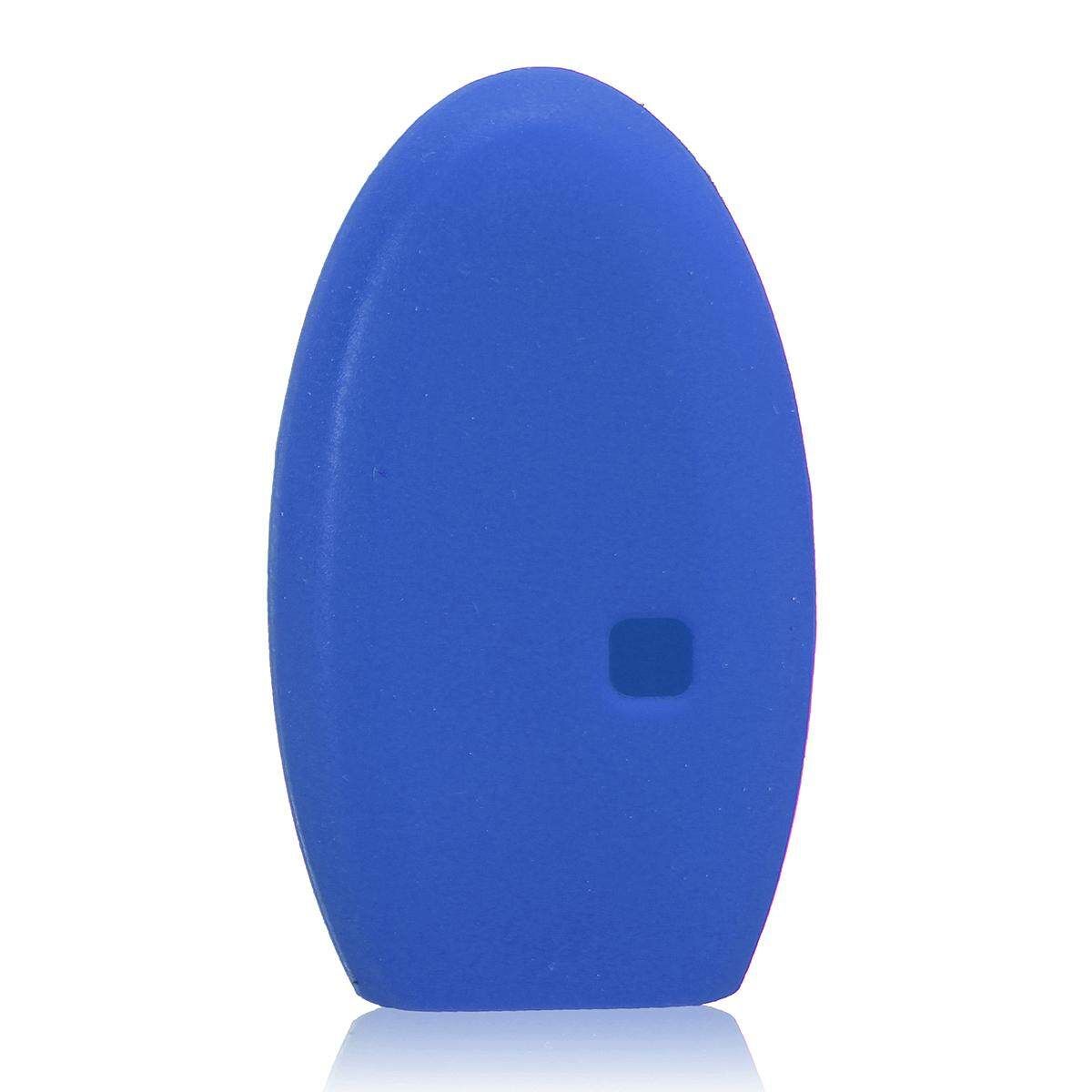BUTTON SILICONE CAR KEY FOB COVER FIT FOR INFINITI EX FX QX JX CASE HOLDER Dark Blue