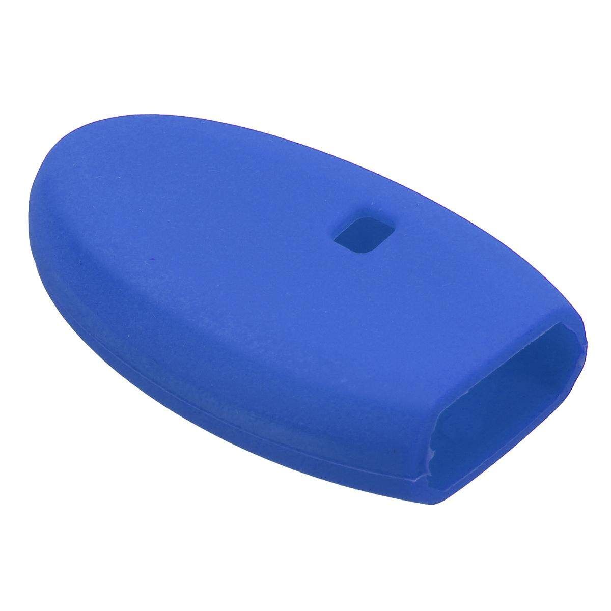 BUTTON SILICONE CAR KEY FOB COVER FIT FOR INFINITI EX FX QX JX CASE HOLDER Dark Blue