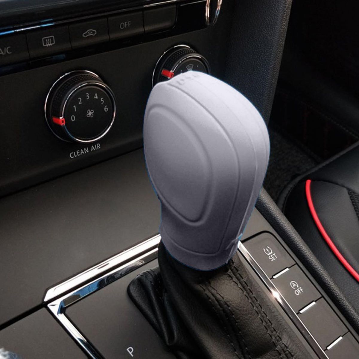 Car Control Handle Cover Silicone Car Gear Shift Knob Cover Set for Vw Grey