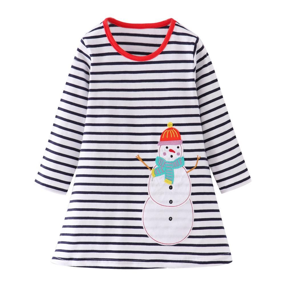 Season New European And American Style Children Shirt Cotton Knitted Girls' A- Line Dress