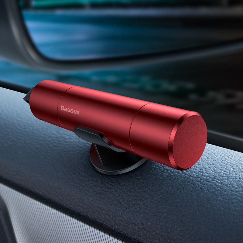 Mini Car Window GlBreaker Seat Belt Cutter Safety Hammer Life-Saving Escape Hammer Cutting  Interior Accessories Red