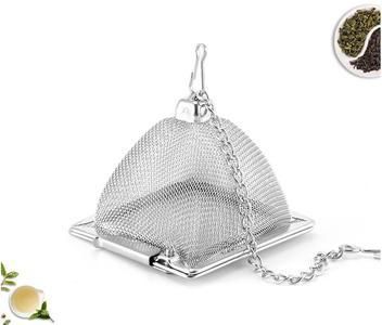 100pcs Stainless Steel Pyramid Tea Infuser Tea Strainer Loose Teapot Leaf Filter Teaware Tool Accessories