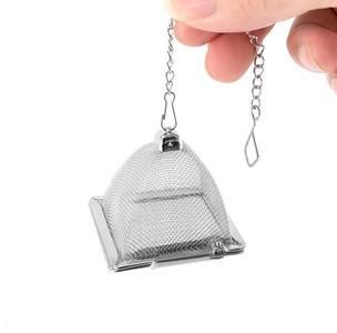 100pcs Stainless Steel Pyramid Tea Infuser Tea Strainer Loose Teapot Leaf Filter Teaware Tool Accessories