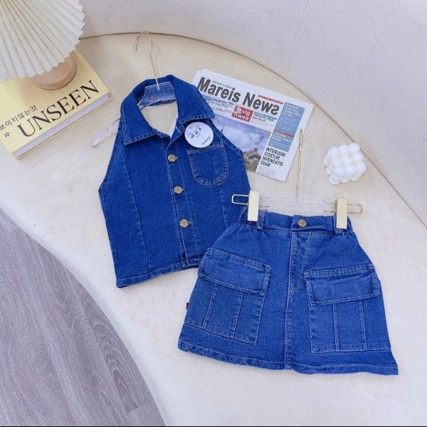 Stylish Girls Denim. Two Piece Set