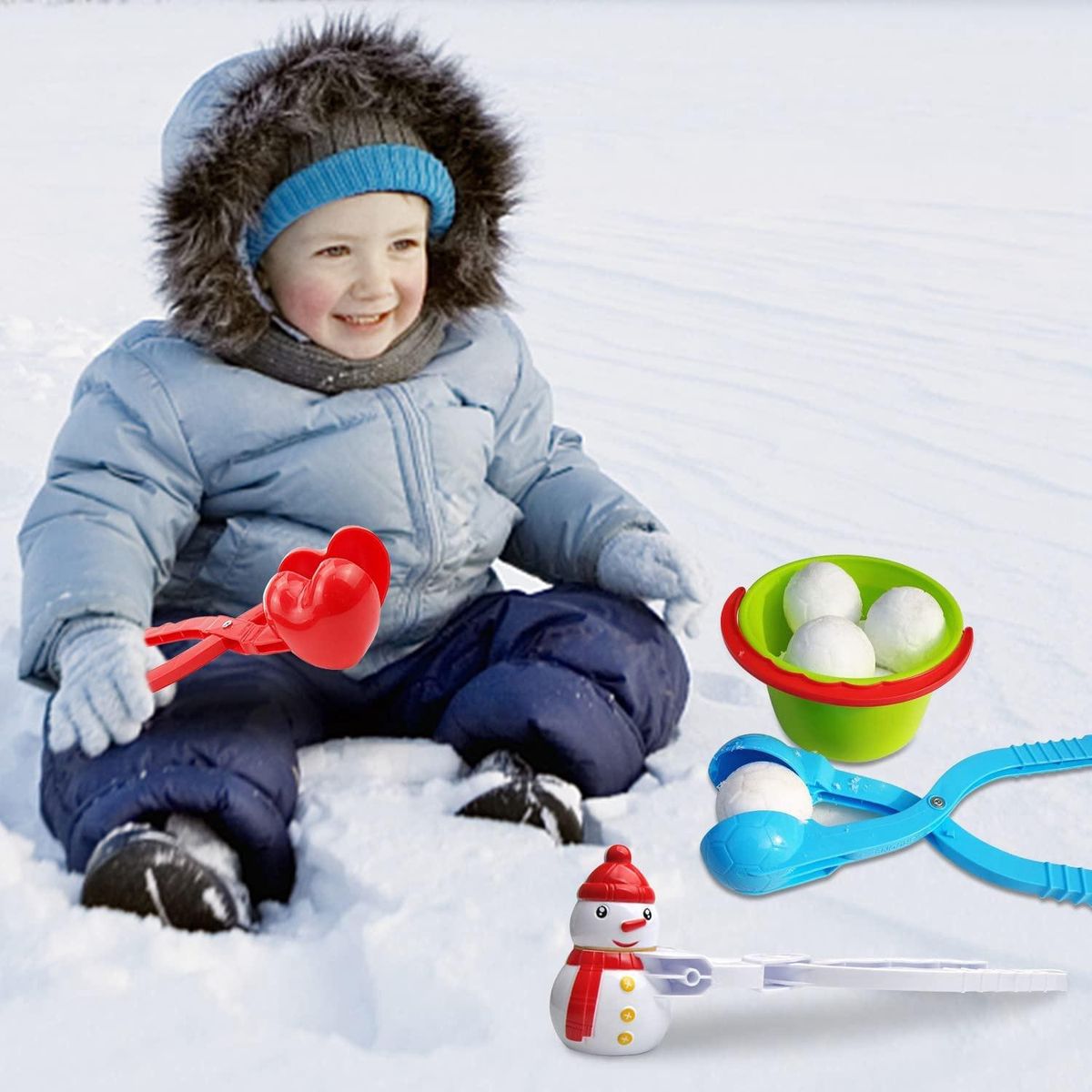 Multiple styles Snow Toys Kit Snowball Maker Tool Snow Toys Kids Winter Outdoor Toys Snowball Clip Snow Molds for Kids and Adults