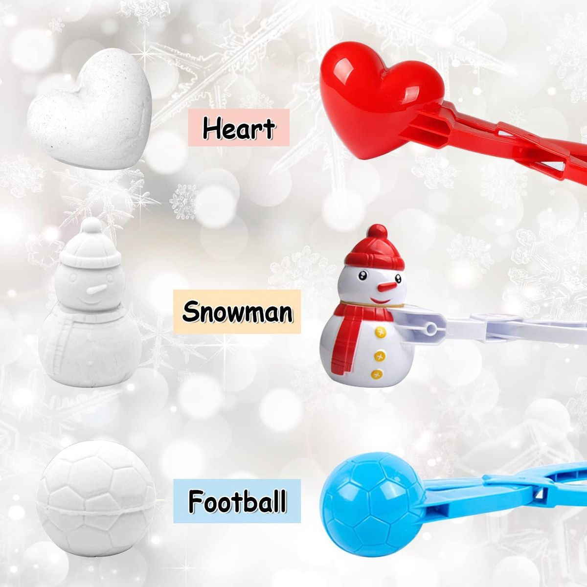 Multiple styles Snow Toys Kit Snowball Maker Tool Snow Toys Kids Winter Outdoor Toys Snowball Clip Snow Molds for Kids and Adults